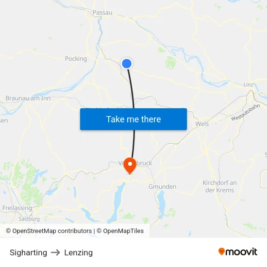 Sigharting to Lenzing map