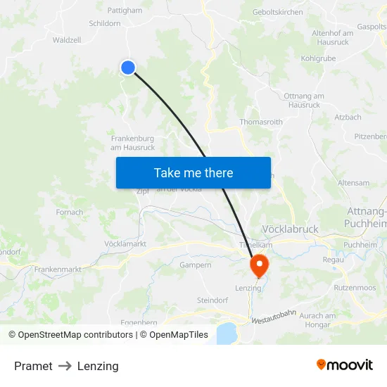 Pramet to Lenzing map