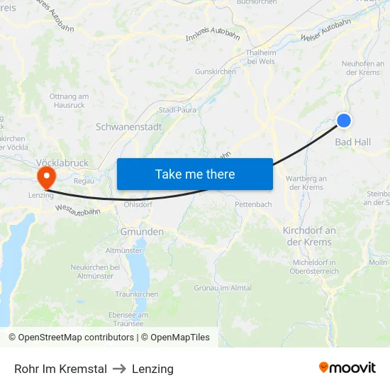 Rohr Im Kremstal to Lenzing map