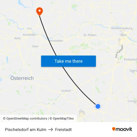 Pischelsdorf am Kulm to Freistadt map