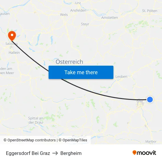 Eggersdorf Bei Graz to Bergheim map