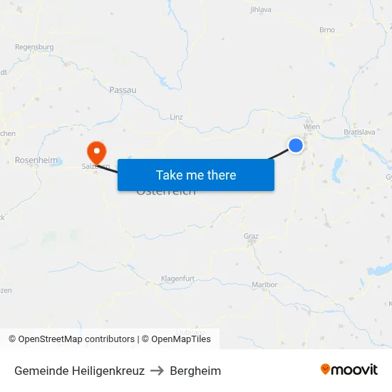Gemeinde Heiligenkreuz to Bergheim map