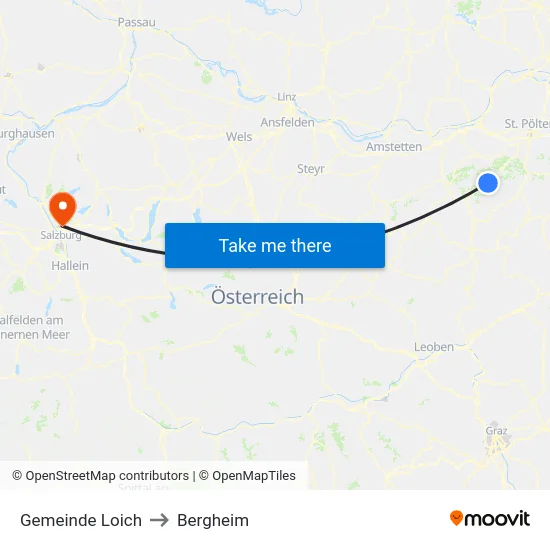 Gemeinde Loich to Bergheim map