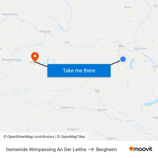 Gemeinde Wimpassing An Der Leitha to Bergheim map