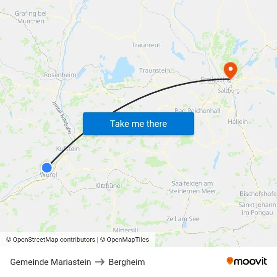 Gemeinde Mariastein to Bergheim map