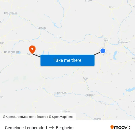 Gemeinde Leobersdorf to Bergheim map