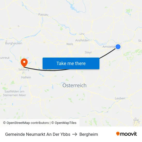 Gemeinde Neumarkt An Der Ybbs to Bergheim map