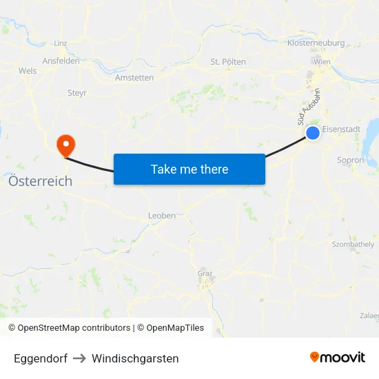 Eggendorf to Windischgarsten map