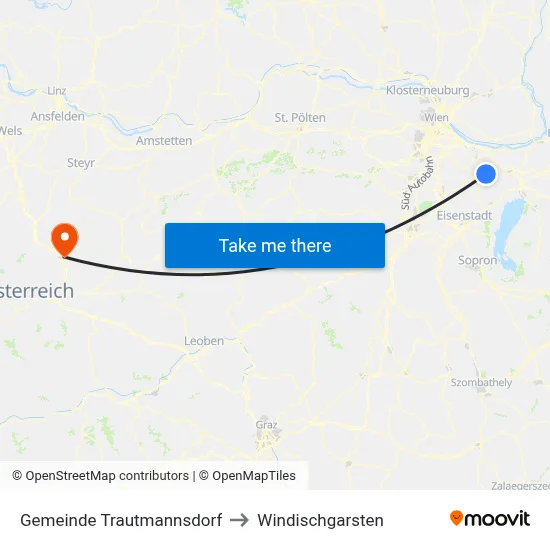 Gemeinde Trautmannsdorf to Windischgarsten map
