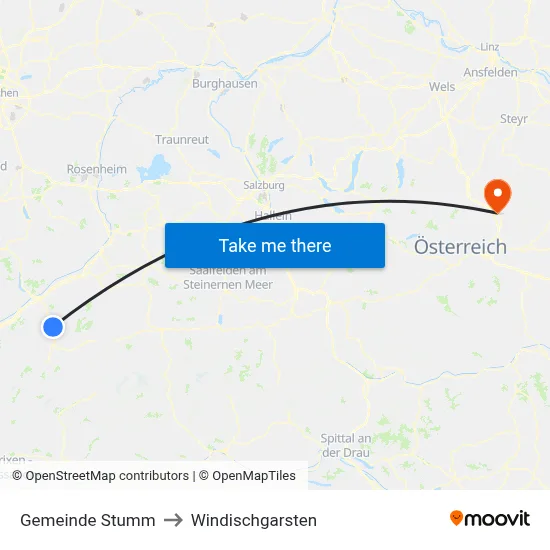Gemeinde Stumm to Windischgarsten map