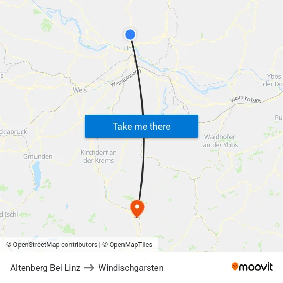 Altenberg Bei Linz to Windischgarsten map