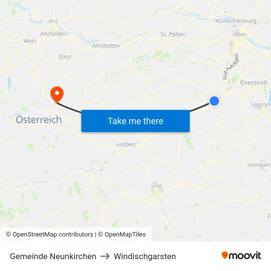 Gemeinde Neunkirchen to Windischgarsten map