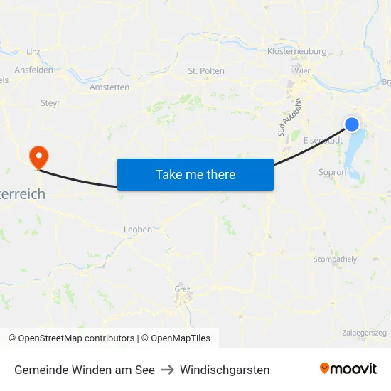 Gemeinde Winden am See to Windischgarsten map