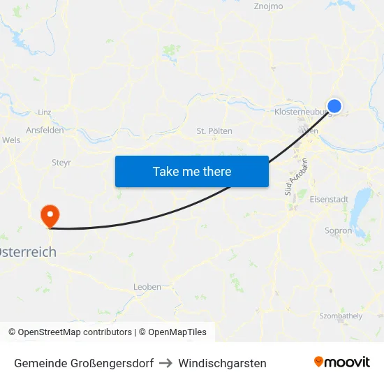 Gemeinde Großengersdorf to Windischgarsten map