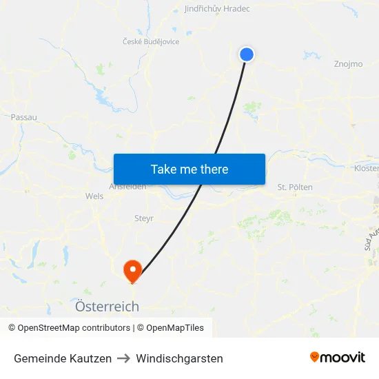 Gemeinde Kautzen to Windischgarsten map