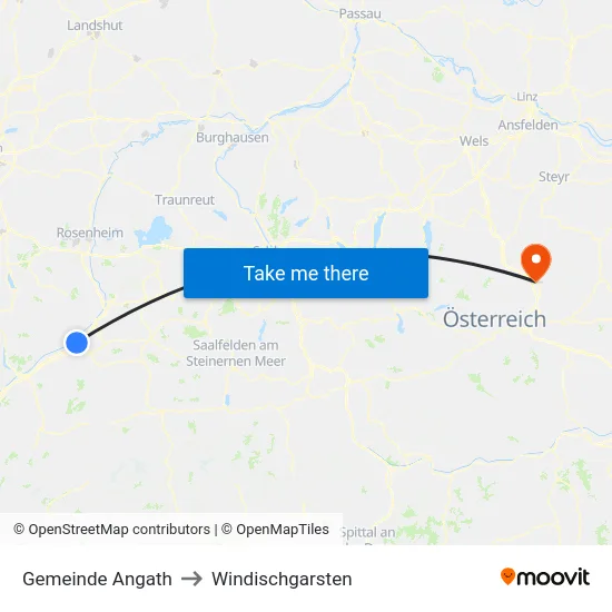 Gemeinde Angath to Windischgarsten map