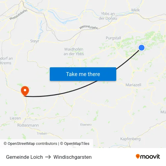 Gemeinde Loich to Windischgarsten map