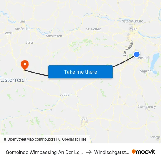 Gemeinde Wimpassing An Der Leitha to Windischgarsten map