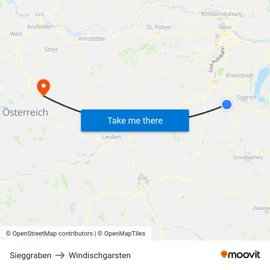Sieggraben to Windischgarsten map