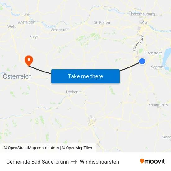 Gemeinde Bad Sauerbrunn to Windischgarsten map