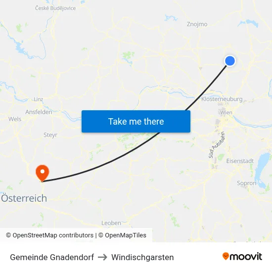 Gemeinde Gnadendorf to Windischgarsten map