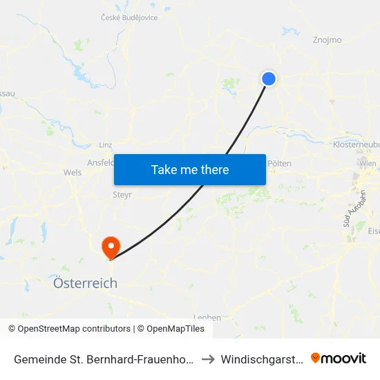 Gemeinde St. Bernhard-Frauenhofen to Windischgarsten map