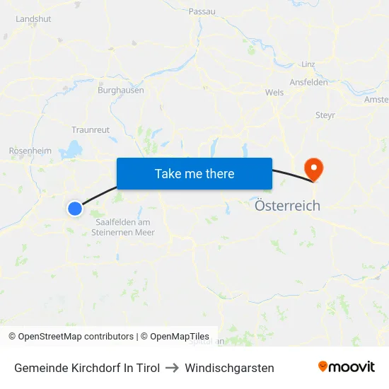 Gemeinde Kirchdorf In Tirol to Windischgarsten map