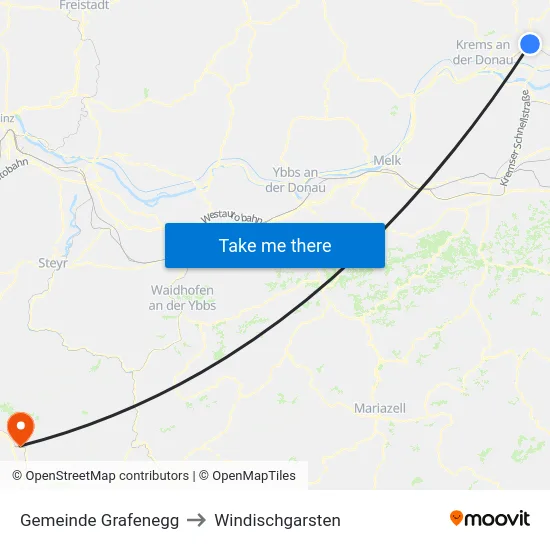 Gemeinde Grafenegg to Windischgarsten map