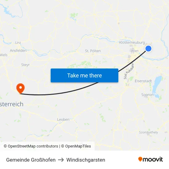 Gemeinde Großhofen to Windischgarsten map