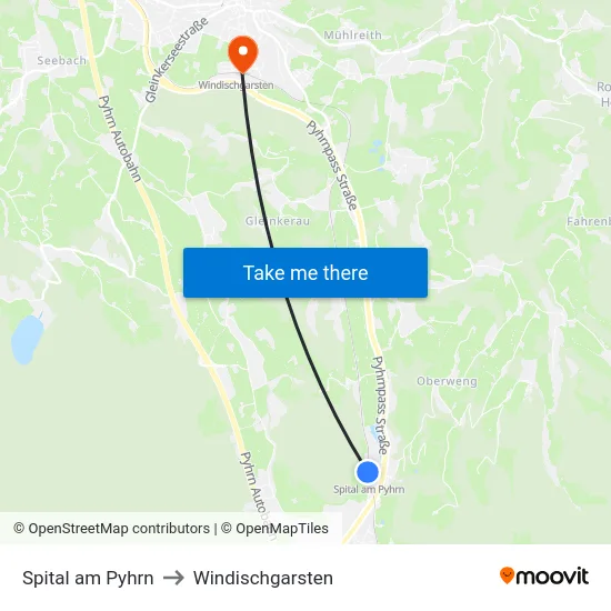 Spital am Pyhrn to Windischgarsten map