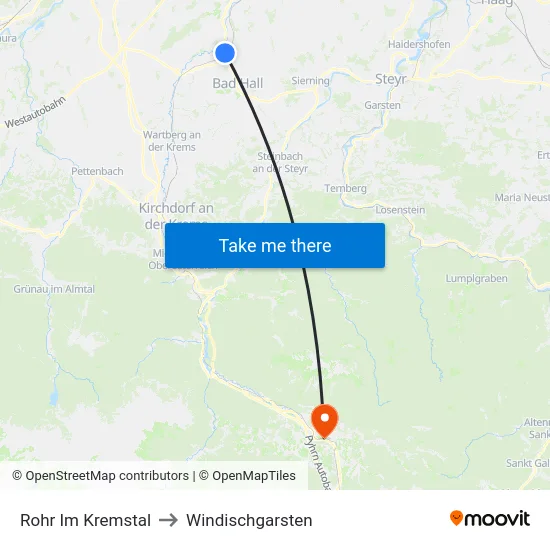 Rohr Im Kremstal to Windischgarsten map