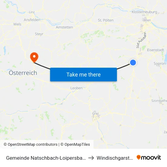 Gemeinde Natschbach-Loipersbach to Windischgarsten map