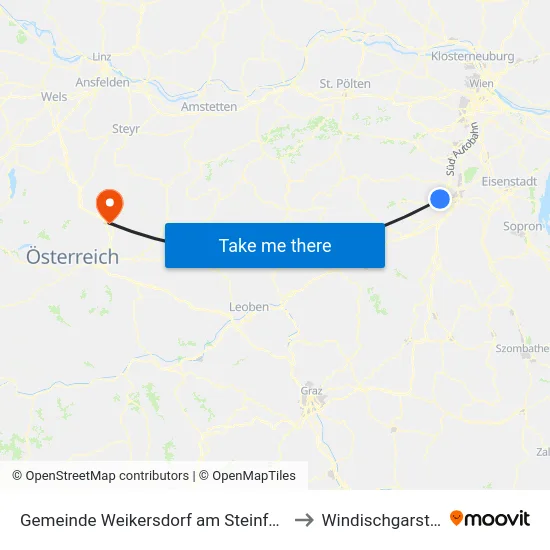 Gemeinde Weikersdorf am Steinfelde to Windischgarsten map