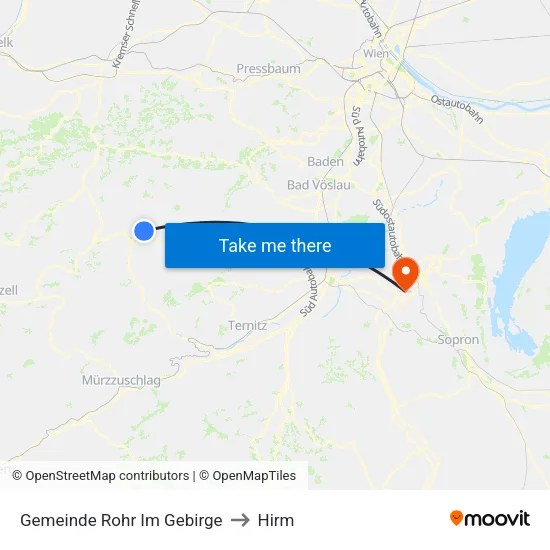 Gemeinde Rohr Im Gebirge to Hirm map