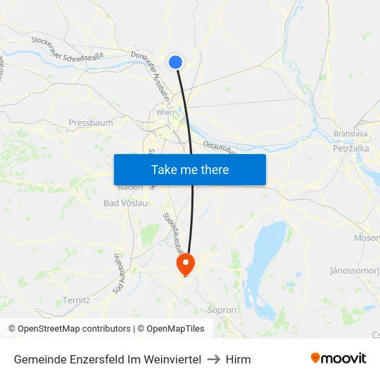Gemeinde Enzersfeld Im Weinviertel to Hirm map