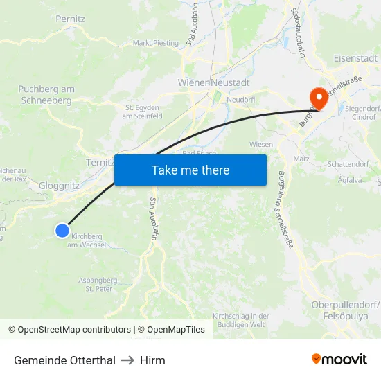 Gemeinde Otterthal to Hirm map