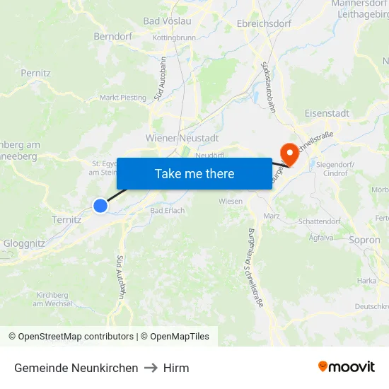 Gemeinde Neunkirchen to Hirm map