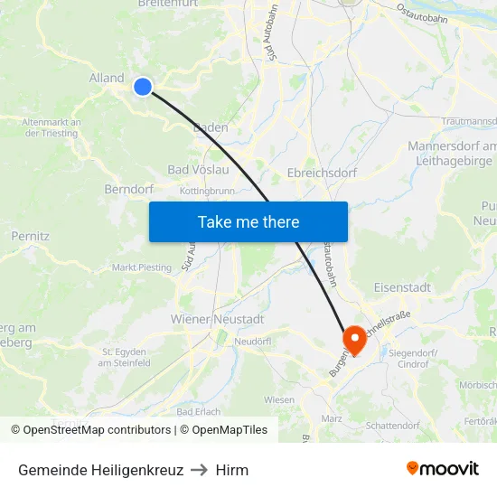 Gemeinde Heiligenkreuz to Hirm map