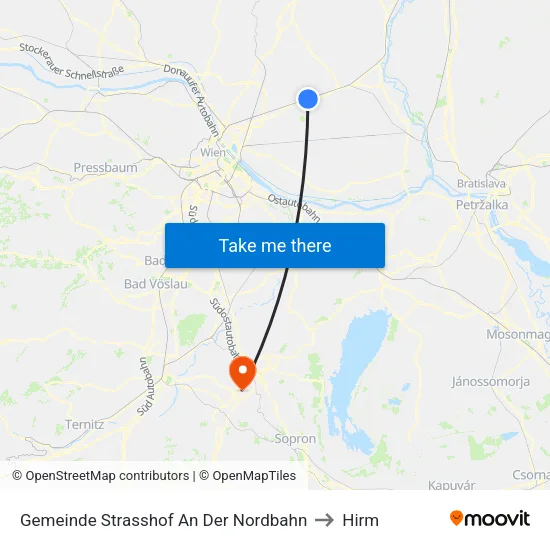 Gemeinde Strasshof An Der Nordbahn to Hirm map