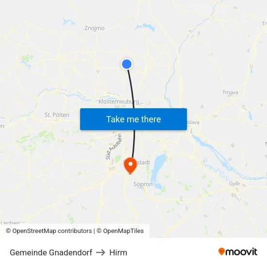 Gemeinde Gnadendorf to Hirm map