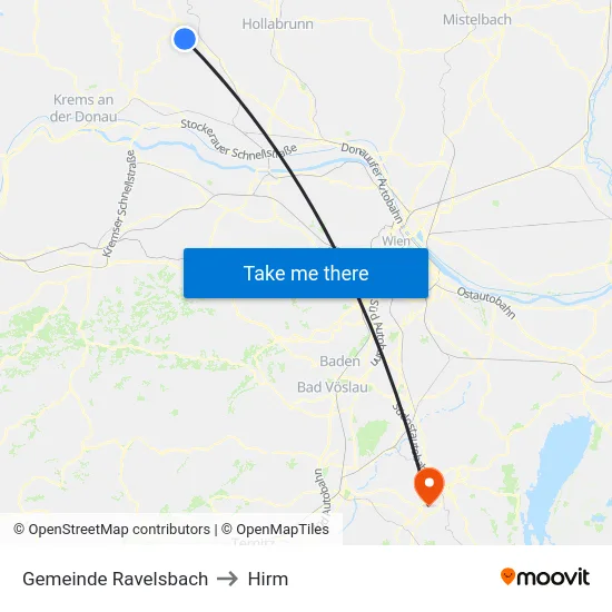 Gemeinde Ravelsbach to Hirm map