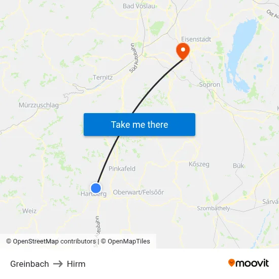 Greinbach to Hirm map