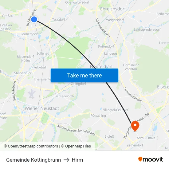Gemeinde Kottingbrunn to Hirm map