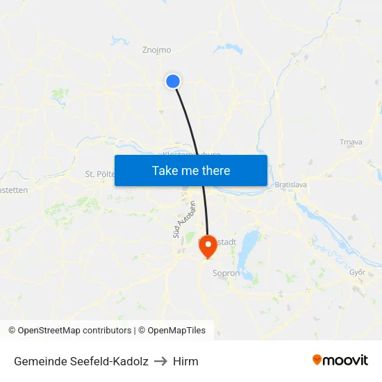Gemeinde Seefeld-Kadolz to Hirm map