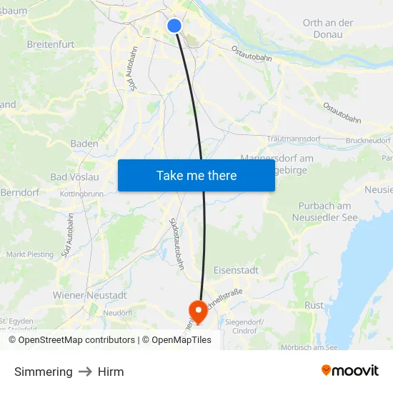 Simmering to Hirm map