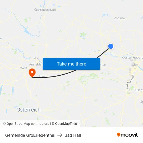 Gemeinde Großriedenthal to Bad Hall map