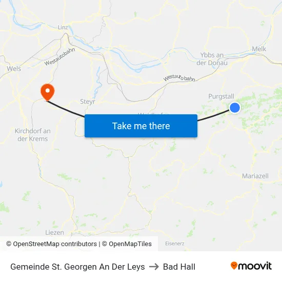 Gemeinde St. Georgen An Der Leys to Bad Hall map