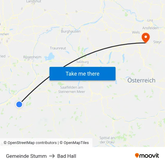 Gemeinde Stumm to Bad Hall map