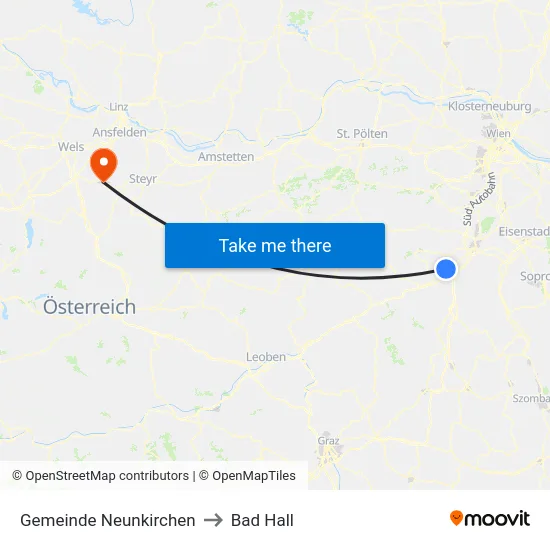 Gemeinde Neunkirchen to Bad Hall map