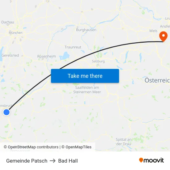 Gemeinde Patsch to Bad Hall map